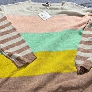 DAVI & DANI Multicolor Striped Sweater